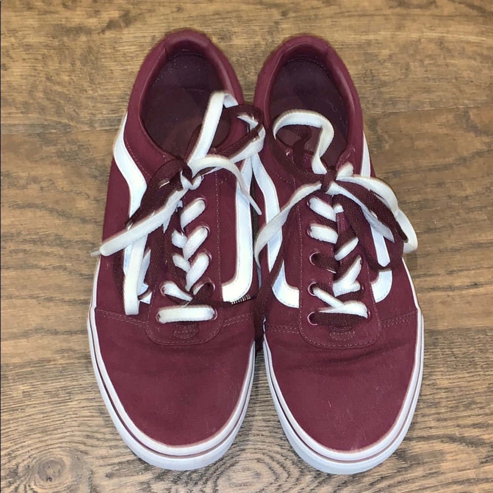 Burgundy vans
